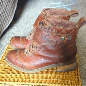 TIMBERLAND Brown Leather Ankle Boots